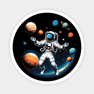 Astronaut floating in space Magnet